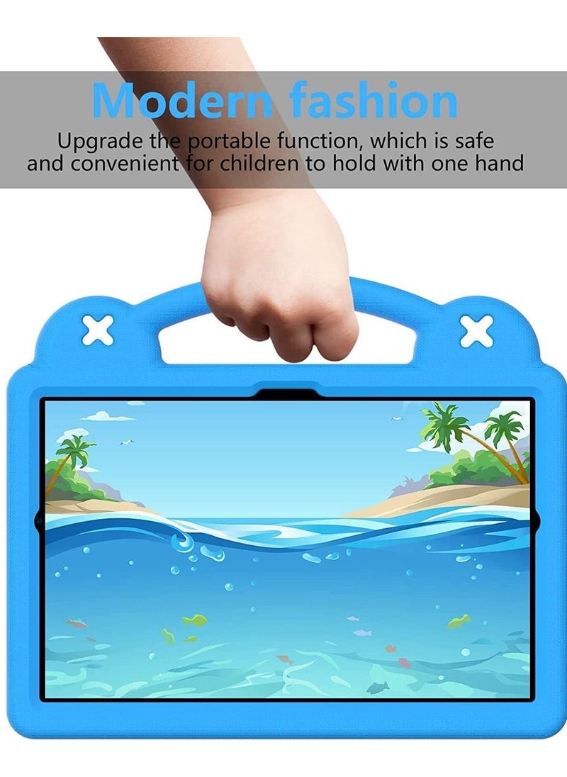 Kids Case Compatible with Samsung Galaxy Tab A8 10.5 Inch 2021 (SM-X200/X205/X207), Heavy Duty EVA Foam Shockproof Cover Kids Proof Case with Stand (Blue) - Image 3